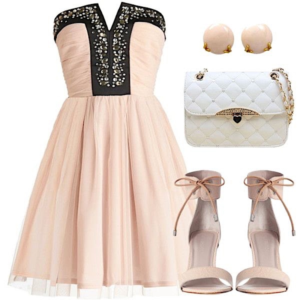 ANTHROPOLOGIE #96 Vintage Pink Embellished Tulle Dress SMALL